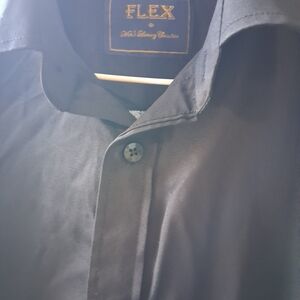 FLEX Men's Classic Black Dress Shirt